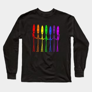 Rainbow Stickmen Long Sleeve T-Shirt